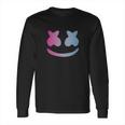 Marshmello Face Blue Violet Design Long Sleeve T-Shirt