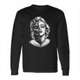 Mens Marilyn Monroe Half Skull Long Sleeve T-Shirt