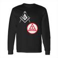 Mens Mason Royal Arch Split Masonic York Rite Black Long Sleeve T-Shirt