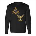 Mens Mason Scottish Rite Split Masonic Wings Up Long Sleeve T-Shirt