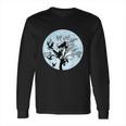 Moonlight Night Black Crow Forest Animal Bird Raven Long Sleeve T-Shirt