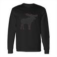 Moose Faux Stitched New Long Sleeve T-Shirt