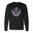 Moth And Crescent Moon Witchy Pastel Goth Long Sleeve T-Shirt