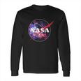 Nasa Purple Pink Mix Galaxy Style Logo Graphic Long Sleeve T-Shirt