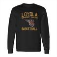 Ncaa Faded Retro Basketball Team Color Long Sleeve T-Shirt