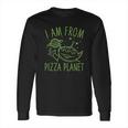 Neon Green Alien Pizza Planet Long Sleeve T-Shirt