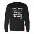 Non Verbal Awareness Cerebral Palsy Brain Damage Awareness Long Sleeve T-Shirt