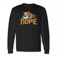 Nope Lazy English Bulldog Funny Dog Pet Lover Long Sleeve T-Shirt