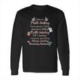 Pharmacy Tech Gift Pharmacists Medical Student Long Sleeve T-Shirt