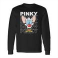 Pinky And The Brain Pinky Text Stack Big Face Long Sleeve T-Shirt