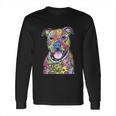 Pitbull Colourful Pit Bulls Dog Lovers Gift Long Sleeve T-Shirt