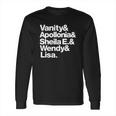 Prince Protégés Apollonia &Ampamp Carmen Electra Helvetica Threads Long Sleeve T-Shirt