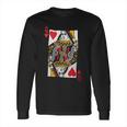 Queen Of Hearts Playing Card Funny Long Sleeve T-Shirt