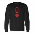 Queen Of Hearts Vintage Engraving Card T-Shirt Long Sleeve T-Shirt