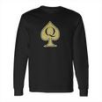 Queen Of Spades With Qos Symbol Long Sleeve T-Shirt