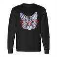 Red Glasses Cat Funny Belcher Kitty Cute Humor Fun Long Sleeve T-Shirt