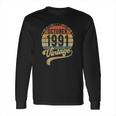 Reto 30Th Birthday 30 Years Old Born In October 1991 Ver2 Long Sleeve T-Shirt