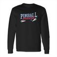 Retro Pinball Wizard Print Arcade Game Lover Long Sleeve T-Shirt