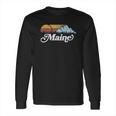 Retro Vibe Maine Vintage Mountains And Sun Long Sleeve T-Shirt