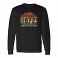 Retro Vintage September 1972 49 Years Old 49Th Birthday Gift Long Sleeve T-Shirt