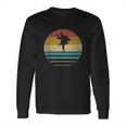 Retro Vintage Sunset Jiu Jitsu Silhouette Cute Funny Gift Long Sleeve T-Shirt