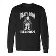 Ripple Junction Death Row Records White Logo Light Weight Crew Long Sleeve T-Shirt