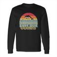 Save Our Oceans Dolphin Retro Style Climate Change Long Sleeve T-Shirt