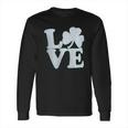 Shamrock Love Funny St Pats Paddy Patrick Pattys Green Heart Cute Long Sleeve T-Shirt