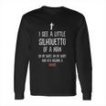 Silhouetto Of A Man Mango Funny Song Lyric Silhouette Design Long Sleeve T-Shirt