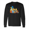 The Simpsons Homer Marge Maggie Bart Lisa Simpson Couch Long Sleeve T-Shirt