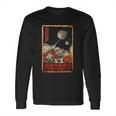 Soviet Vintage Ussr Cccp Russia Propaganda Dog In Space Long Sleeve T-Shirt