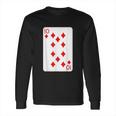 Ten Of Diamonds Playing Cards Halloween Costume Casino Easy Long Sleeve T-Shirt