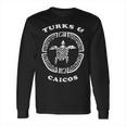 Turks & Caicos Retro Vintage Tribal Turtle Vacation Gift Long Sleeve T-Shirt