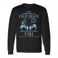 Never Underestimate An Old Man Who Graduated From Uri University Of Rhode Island Long Sleeve T-Shirt