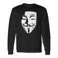 V Per Vendetta Face Film Horror Cinema Tv T-Shirt Long Sleeve T-Shirt