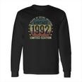 Vintage 1992 30 Years Old Gifts 30Th Birthday Gifts For Men Long Sleeve T-Shirt