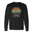 Vintage Awesome Since December 1991 30 Years Old Birthday Long Sleeve T-Shirt