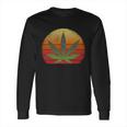 Vintage Marijuana Weed Sunset Long Sleeve T-Shirt