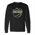 Vintage Milwaukee Wisconsin Cityscape Basketball Long Sleeve T-Shirt