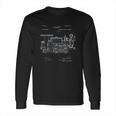 Vintage Patent Print 1886 Locomotive Steam Train Gift Long Sleeve T-Shirt