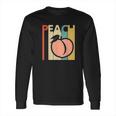 Vintage Peach Peach Fruit Emoji Gift Long Sleeve T-Shirt