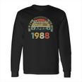 Vintage Retro April 1988 33Rd Birthday Gift 33 Years Old Long Sleeve T-Shirt