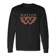 Waylon Jennings Wings W Logo Slim-Fit Long Sleeve T-Shirt