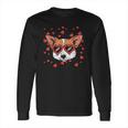 Welsh Corgi Face Heart Glasses Cute Valentines Day Dog Gift Long Sleeve T-Shirt