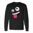 Wild Silly Crazy Eyes Zany Face Emojis Halloween Costume Long Sleeve T-Shirt