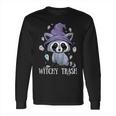 Witchy Trash Raccoon Halloween Witchcraft Witch Pastel Goth Long Sleeve T-Shirt