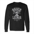 Wwe Brock Lesnar Stencil Type With Skull Long Sleeve T-Shirt