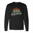 Wyoming Vintage Mountains Bison American Buffalo Long Sleeve T-Shirt