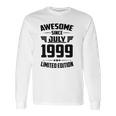 22Nd Birthday Gift 22 Years Old Awesome Since July 1999 Ver2 Long Sleeve T-Shirt