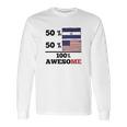 50 El Salvadorian 50 American 100 Awesome Long Sleeve T-Shirt